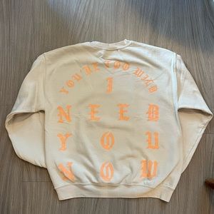 Kanye West Pop Up 2016 TLOP Wolves Crew Neck Sweater M.